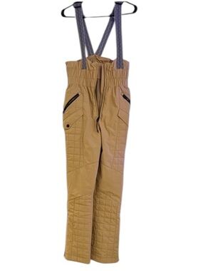 FP Movement by Free People Tan Cargo Pants with Suspenders *New Never Worn*